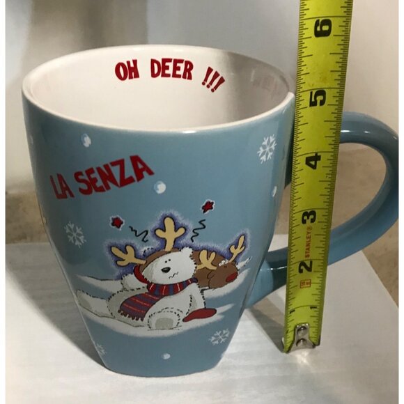 La Senza Mug Holiday Ceramic Oh Deer Reindeer Design Polar Bear Gift Christmas - Picture 9 of 9